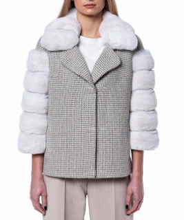 FurbySD Tweed & Chinchilla Fur Tailored Jacket