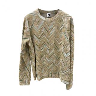 M Missoni Pastel Chevron Knitted Sweatshirt