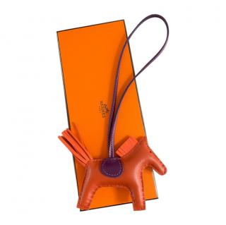 Hermes New Coraline/Violet Leather Rodeo Bag Charm