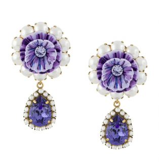 Dolce & Gabbana floral embellished drop earrings 