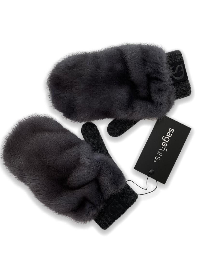 FurbySD Wool & Cashmere Lined Mink Fur Gloves