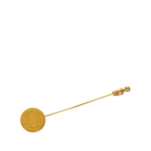 Hermes Gold-Tone Clou de Selle Stick Pin