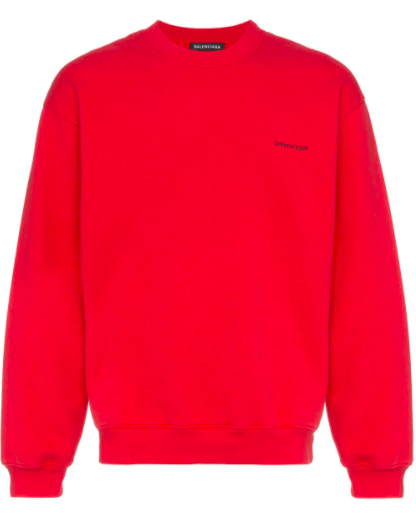 Balencaiga Red Copyright Logo Sweatshirt