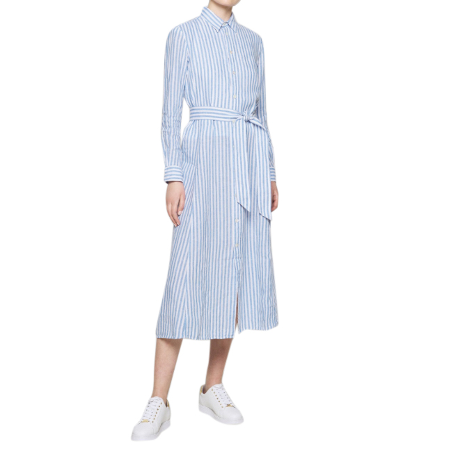Polo Ralph Lauren Blue & White Candystripe Shirt Dress
