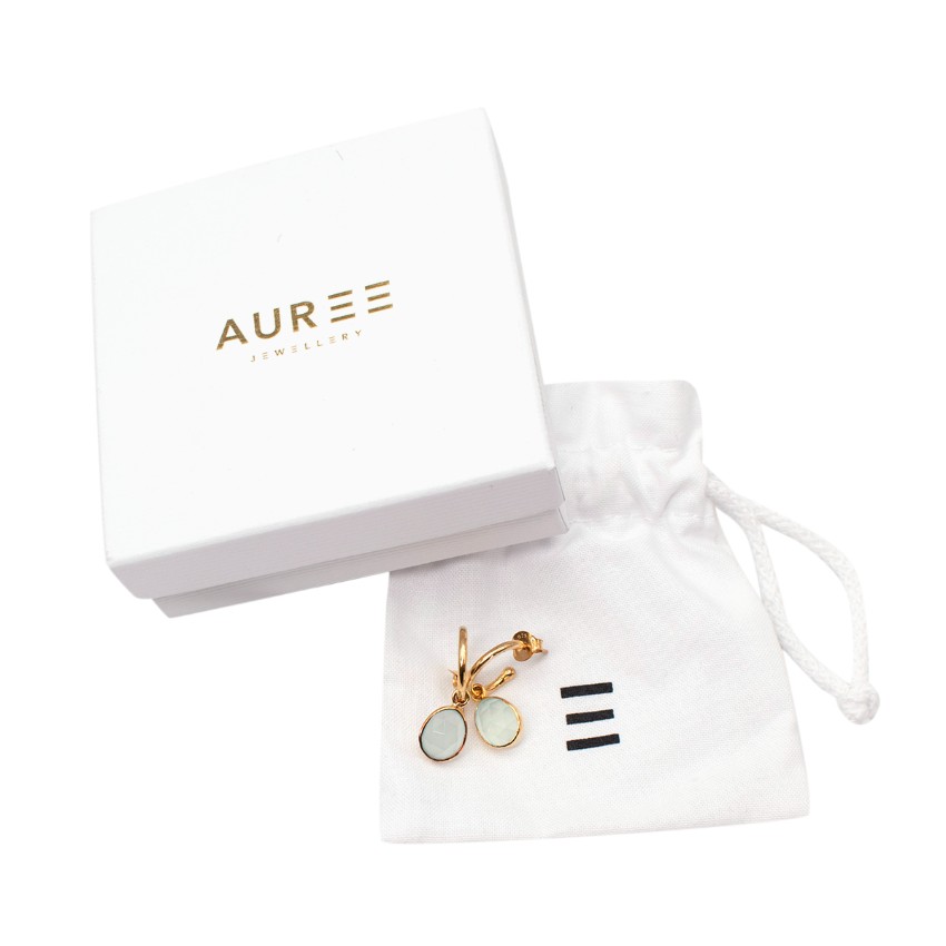 Auree Gold & Topaz Interchangeable Gemstone Earrings