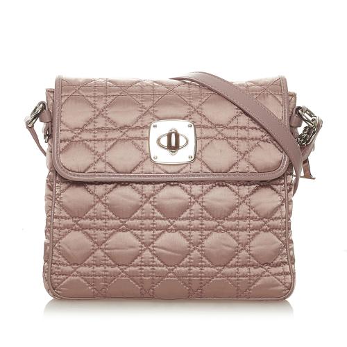 Christian Dior Vintage Pink Nylon Cannage Quilted Bag