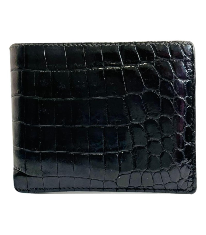Bottega Veneta Black Alligator Wallet