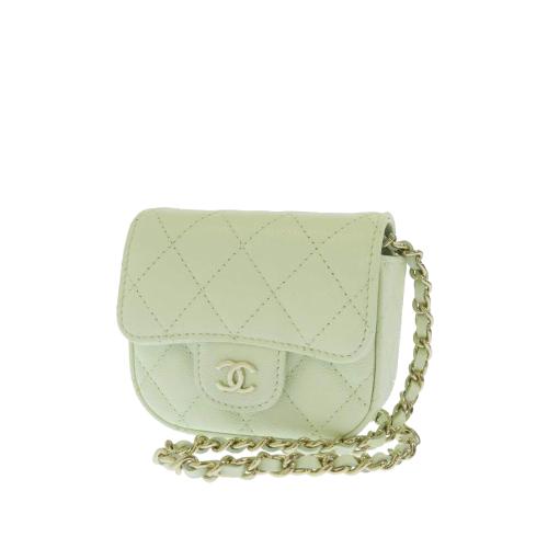 Chanel Ivory Caviar Leather Mini Flap Bag