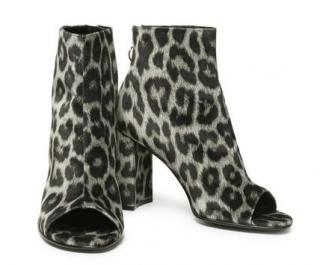 Stella McCartney open toe faux fur ankle boots