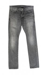 Saint Laurent Mens Grey D18 Slim Leg Jeans