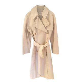 Hermes silk and cotton blend light beige raincoat 