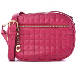 Celine Pink Quilted Leather Small Crossbody Bag