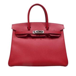 Hermes Red Epsom Leather Birkin 30 PHW