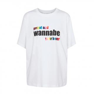 Victoria Victoria Beckham Proud Wannabe Slogan T-Shirt