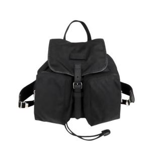 Gucci Black Nylon Drawstring Backpack