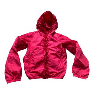 Moncler Pink Frilled Hooded Jacket
