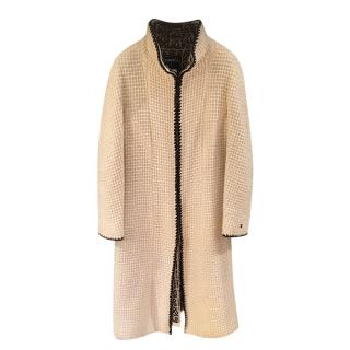 Chanel Coco Lined Cream Tweed Coat