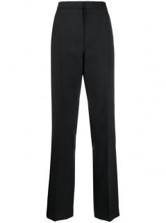 Jil Sander Black Wool Popper-Hem Tailored Trousers