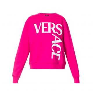 Versace Pink Logo Print Sweatshirt