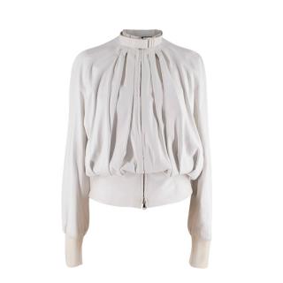 Alexander McQueen Archive White Leather Blouson Jacket