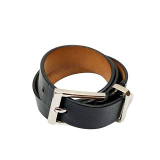 Barbara Bui Black Leather Wrap Bracelet