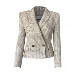 Saint Laurent Lilac Boucle Tweed Jacket