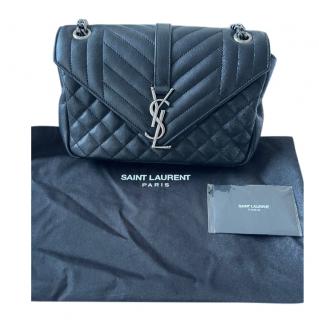 Saint Laurent Black Leather College Bag