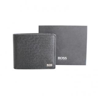Boss Black Leather Trifold Wallet