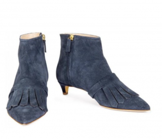 Rupert Sanderson Navy Suede Ankle Boots