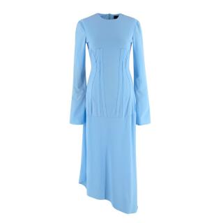 Ellery Light Blue Stretch Boned-Waist Dress