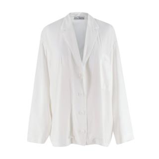 ATELIER76 White Cotton Twill Pyjama Blouse