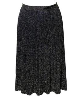 Missoni Black Lurex Knitted Pleated Skirt