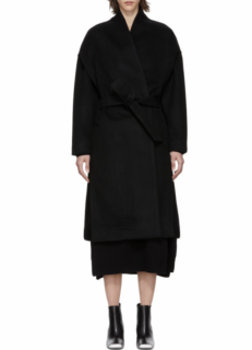 Toteme Black Wool Blend Chelsea Coat