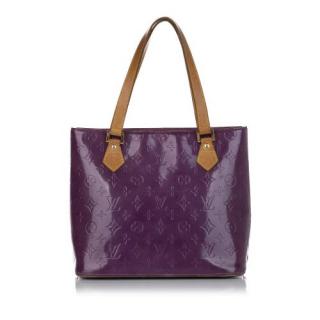 Louis Vuitton Vintage Purple Monogram Vernis Houston Tote Bag