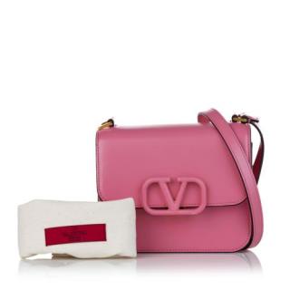 Valentino Pink Leather VSling Cross Body Bag