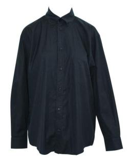 Balencaiga Black Cotton Oversize Button-Down Shirt