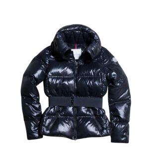 Moncler Aliso Black Shiny Nylon Down-Filled Padded Jacket