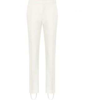 Wardrobe.NYC Release 05 Ivory High-Rise Wool Tailored Trousers