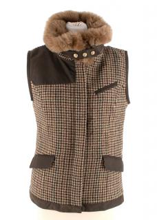 Holland Cooper Faux-Shearling Collar Field Gilet