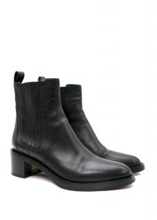 Celine Black Leather Chelsea Boots