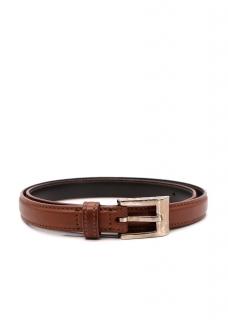 Celine Chocolate Brown Narrow Leather Belt 