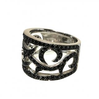 Stephen Webster White Gold & Black Sapphire Thorn Ring L