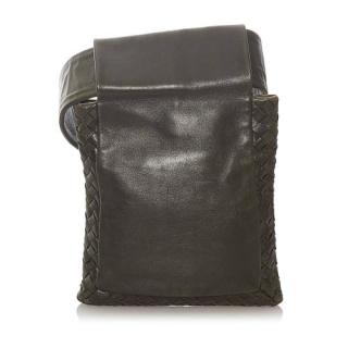 Bottega Veneta Vintage Brown Intreciatto Leather Belt Bag