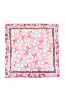 Louis Vuitton Pink Blossom Print Silk Twill Scarf 90