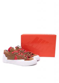Nike x Sacai Tobacco & Orange Suede Blazer Sneakers
