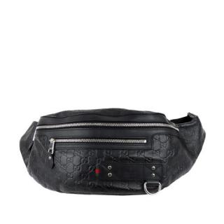 Gucci Guccissima Black Leather Belt Bag