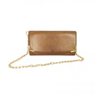 Cartier Vintage Tan Leather Wallet on Chain