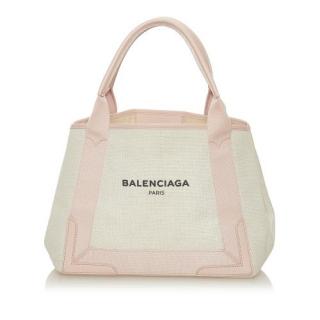 Balenciaga Light Pink Canvas Cabas S Tote Bag