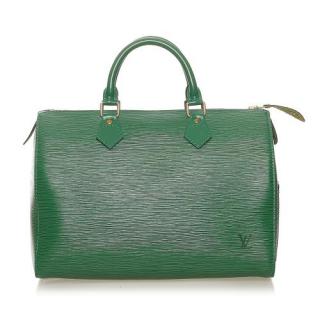 Louis Vuitton Grass-Green Epi Leather Speedy 30 Bag