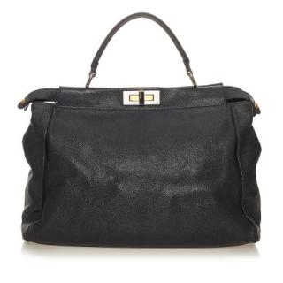 Fendi Black Leather Peekaboo Bag